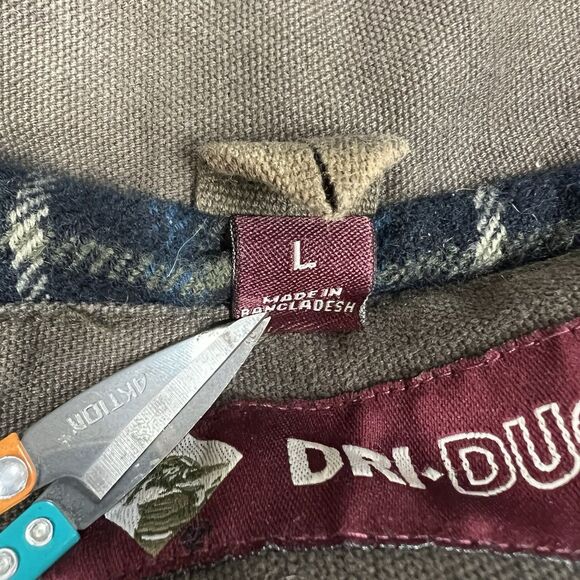 Dri-Duck Mens Brown Canvas Full Zip Work Jacket Flannel Lined Size L - Picture 11 of 15